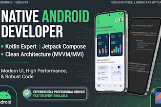 develop native android app using kotlin and jetpack compose
