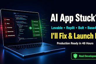 fix bugs  deploy  and make your lovable  replit  bolt or ai built app pro