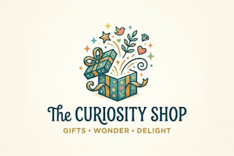 design a creative gift shop logo for your business