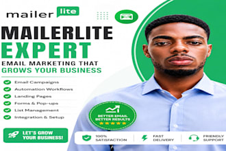 setup mailerlite email marketing, automation and email landing page