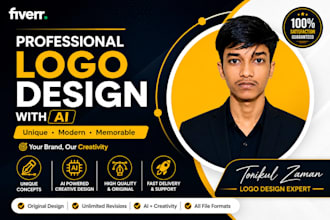 create modern and professional ai logo design for your brand