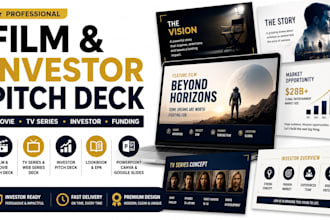 design film, movie, TV series and investor pitch deck presentation