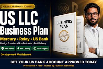 write a business plan for mercury relay or US bank account opening