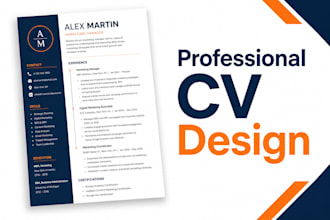 design a professional CV and resume for any job