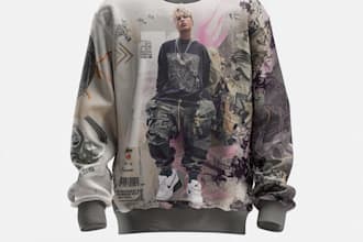 create unique, vintage, artsy design streetwear clothing