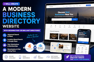 create a business directory website with geodirectory or brilliant directory