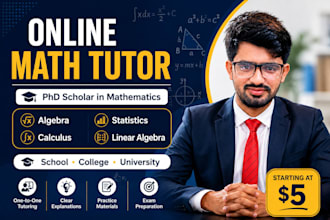 be your online mathematics tutor for school and college