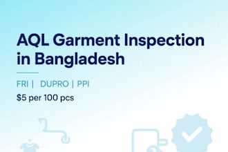 do aql garment inspection and quality control for your clothing brand