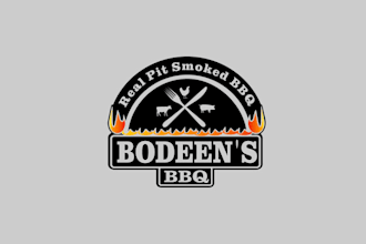 design super BBQ smokehouse restaurant logo
