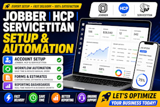 set up and customize jobber servicetitan hubspot and jobtread CRM