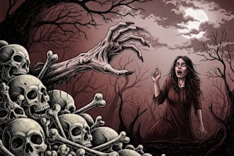 draw a horror illustration