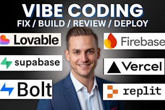 fix vibe coded app, build review and fix your lovable, bolt, replit vibe coding