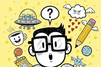 create doodle illustration, cartoon and nft art in my style
