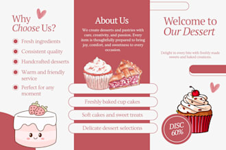 design flyer or brochure design, food flyer for business