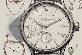 watch design and jewelry design concept sketch