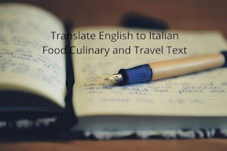 translate english to italian food culinary and travel texts