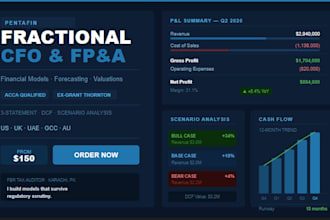 be your fractional cfo and build investor ready fpa financial models