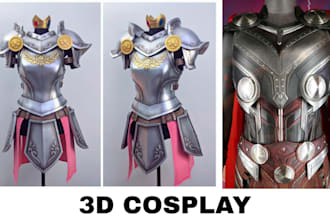 3d cosplay creation eva foam fabric 3d wearable armor 3d mask cosplay design