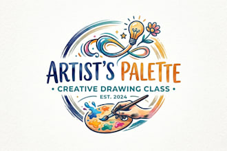 design a creative drawing class logo