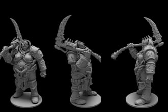 sculpt 3d miniatures and tabletop figurines for 3d printing