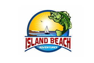 design best quality fishing camp adventures logo