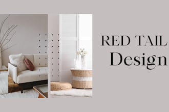 create professional red tail designs branding and graphics material