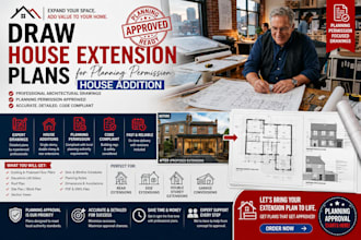 draw house extension plans for planning permission house addition