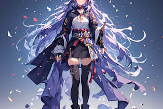 high quality a anime character an illustration