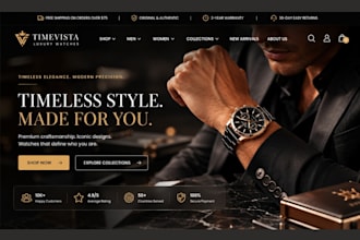 build wrist watch shopify store smart watch, clock website jewelry dropshipping