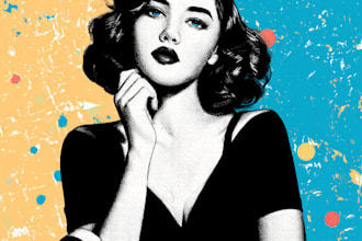 create retro comic book art, vintage comic illustration and retro poster artwork