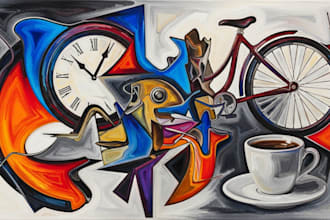make creative abstract art for you