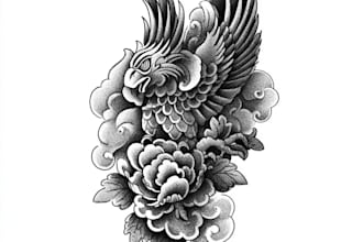 draw traditional or neo traditional tattoo style design