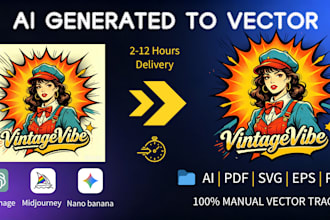 quickly convert ai generated logo, image to vector svg eps ai