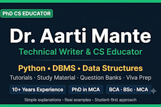 write beginner friendly python tutorials and study material for students