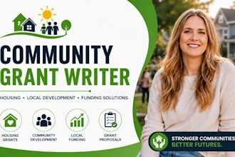 write community grant writer, housing grant proposal, local development grants