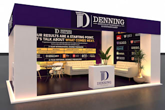 design 3d educational institution exhibition booth and stall