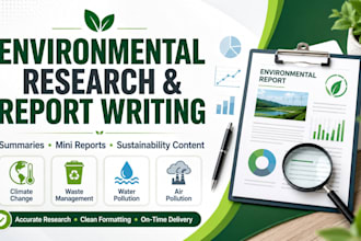 write environmental research summaries and reports