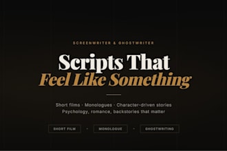 write a powerful short film script or monologue for you