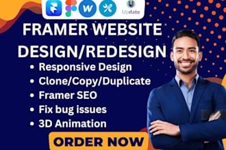 design framer website redesign framer website fix framer personal portfolio site