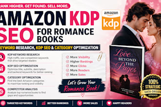 do amazon KDP keyword research, KDP SEO, category optimization for romance book