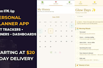 build you a custom personal planner or habit tracker app in HTML