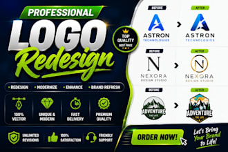 redesign, modify, and enhance your logo professionally