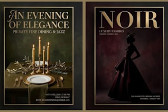 design a luxury poster or flyer for your brand