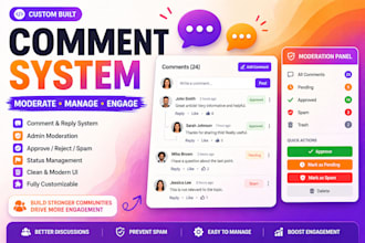 build a modern forum with comment and moderation system