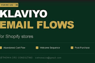 set up your klaviyo abandoned cart and welcome email flows for shopify