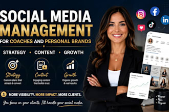 manage social media and create content for coaches and brands