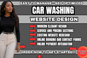 car wash website auto detailing website auto care website auto service website