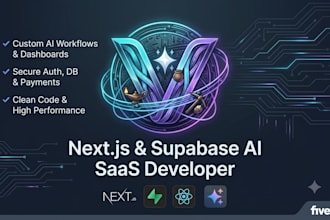 develop custom ai saas platforms and web apps with nextjs and supabase