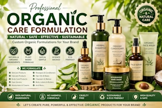 create custom organic body care formulations and beauty product formulations
