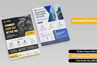 do professional corporate, business, and food flyer design